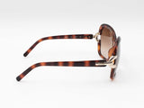 Chloé Square Sunglasses In Tortoise-shell With Gradient Lenses Fw0126rzdu