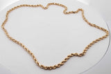 10k Yellow Gold Rope Chain Necklace 7.2 Grams 22 Inch Eb0826wxzsa