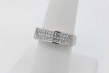 0.78cttw Princess Cut Diamond Ring In 14k White Gold 5.2g Size 6.75 Eb0926prxsa