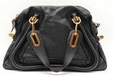 Chloe Paraty Black Leather Top Handle Bag Eb1225lrxdu