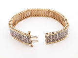 2.32 Cttw Diamond & 10k Yellow Tennis Bracelet 27.9 Grams 7.25 Inch Fw0425lexzdu