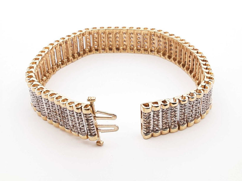 2.32 Cttw Diamond & 10k Yellow Tennis Bracelet 27.9 Grams 7.25 Inch Fw0425lexzdu
