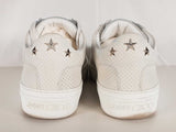 Jimmy Choo Ace White Point Embossed Nubuck Sneakers Size 40.5 Sd0726crde