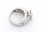 1.74cttw Diamond Ring In 14k White Gold 8.7 Grams Size 6 Eb1026srxsa