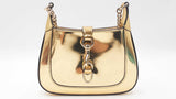 Gucci Jackie Notte Mini Gold Metallic Leather Crossbody Bag Sd0426szxdu