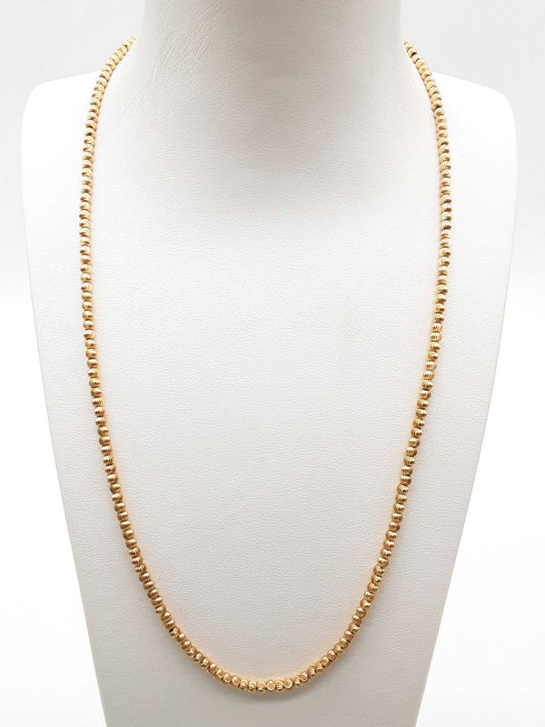 10k Yellow Gold 11.4g Beaded Chain 20.5 In Dolrxde 144020009842