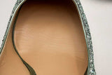 Jimmy Choo Miami Mint Glitter Romy Size 37.5 Eb0823lcrsa