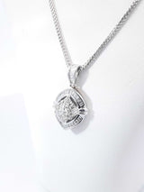 0.61 Cttw Diamond & 18k Gold Pendant With 14k Franco Chain 9.2 Grams Fw0826rrzdu