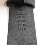 Gucci Tiger Head Buckle Black Belt Size 90/36 Sd0426lzxdu