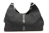 Gucci Jackie Bardot Black Gg Canvas Shoulder Bag Eb0726oxzde