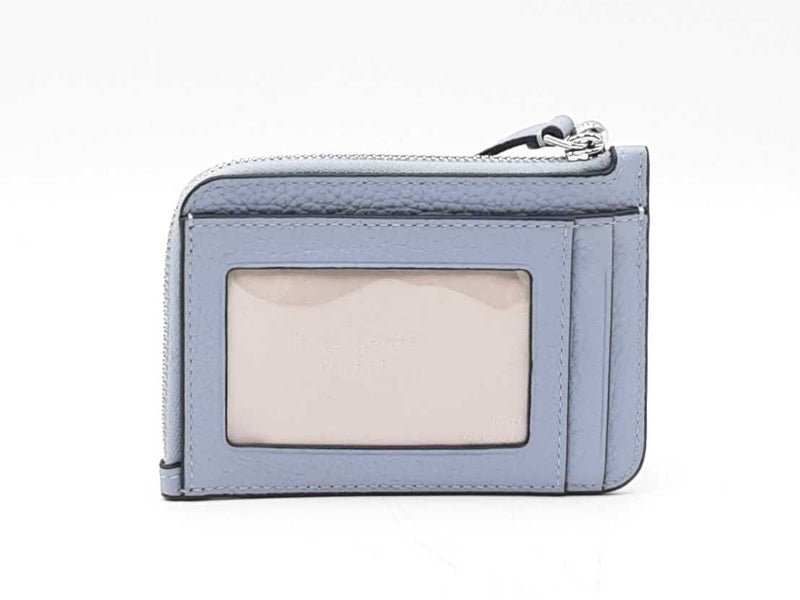 Kate Spade Leila Card Holder Wristlet Wallet In Blue Pebbled Leather Fw0925ozdu