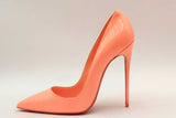 Christian Louboutin So Kate Patent Leather Drag Orange Pumps Sz 39.5 Eb0225lexsa