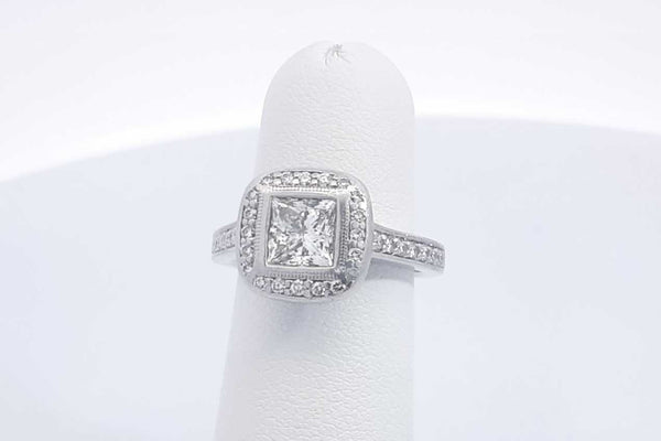 Approx. 1.52ctw Diamond Ring In Platinum 10.5 Grams Size 4.25 Eb1124oxxzsa