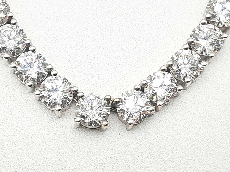 Approx 70.0 Ctw Lab Created Diamonds 14k Wg Necklace 18 In Do0723wrzxzde