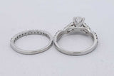 1.63cttw Diamond Wedding Set In 14k White Gold 4.7 Grams Size 6 Eb0826lxxzsa