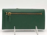 Prada Saffino Leather Continental Green Wallet Aa0826ozxsa