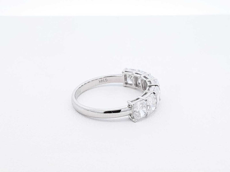 2.19 Cttw Lab-grown Diamond & 14k White Gold Ring 2.2 Grams Size 7 Fw0425crxdu