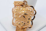 18k Two Tone Gold Filigree Pendant 6.6 Grams Eb0526osxsa