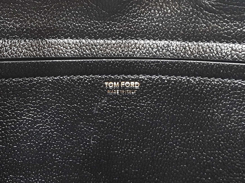 Tom Ford Audrey Black Grain Leather Tote Bag Fw0425irxdu
