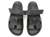 Hermes Chypre Black Sandals Size 10 Sd0926rzxde