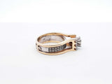 0.83 Cttw Diamond & Two-tone 14k Yellow Gold Ring 7.7 Gram Size 6.25 Fw0925rxzdu