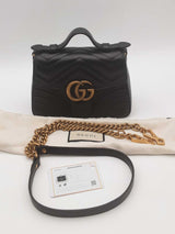 Gucci Chevron Quilted Marmont Matelasse Top Handle Bag Eb0626rxzsa