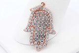 18k Rose Gold Diamond Hamsa Pendant 2.4 Grams Eb0526orxdu