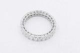 3.64cttw Lab Grown Emerald Cut Diamond Eternity Band 14k White Gold Eb0826llxzsa