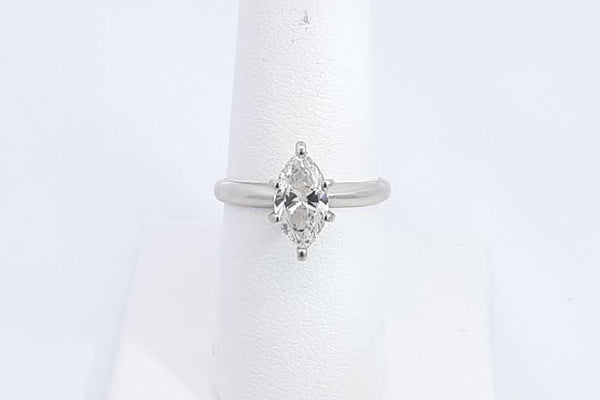 Marquis Diamond Approx. 1ctw Ring In 14k White Gold 3g Size 7.25 Eb0724sxzsa