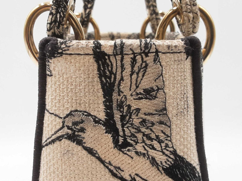Christian Dior Lady Dior D-lite In Toile De Jouy Embroidered Canvas Fw0725lexzdu