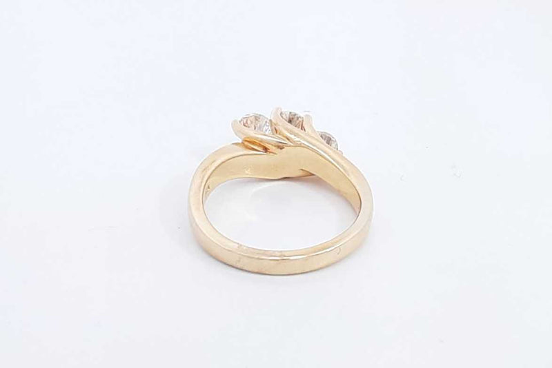 Approx. 0.96ctw Diamond Ring In 14k Yellow Gold 6.1 Grams Size 7 Eb1124cxzsa