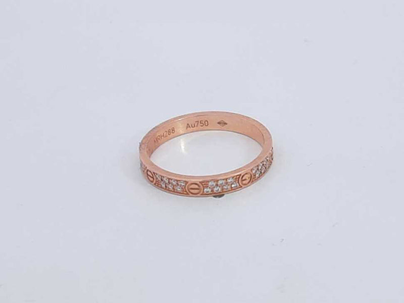 Cartier 18k Rose Gold 3.1 Grams Mini Love Ring Size 5 Aa0625ozxzsa