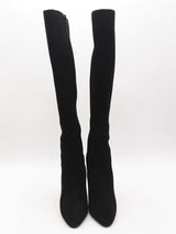 Saint Laurent Black Suede Knee High Boots Size 36 Eb0126orxsa