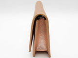 Jimmy Choo Fie Pink Rose Gold Metallic Leather Shoulder Bag Clutch Do0925crde