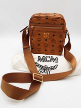 Mcm Klassik Visetos Cognac Crossbody Bag Eb0726oxzde