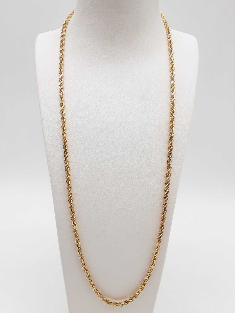 10k Yellow Gold Rope 29.7g Chain 26 In Do0724xzde