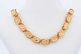 21k Yellow Gold Etched Link Chain Necklace 23.8 Grams 22 Inch Eb0626orxzde