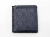 Gucci Ophidia Bifold Wallet In Navy Blue Gg Supreme Coated Canvas Fw0526lcrdu