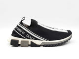 Dolce & Gabbana Sorrento Logo Sneakers In Black & White Size 12 Fw0626rxdu