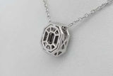 0.49cttw Diamond Pendant Necklace 14k White Gold 4.4 Grams 17 Inch Eb0926pxzsa