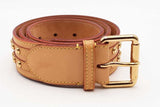 Louis Vuitton Vachetta Leather Studded Belt Size 90/36 Eb0526oxzsa
