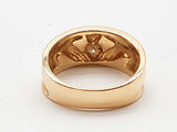 0.05 Carat Diamond 14k Yellow Gold 4.9g Claddagh Ring Size 6.75 Do0326wlrde
