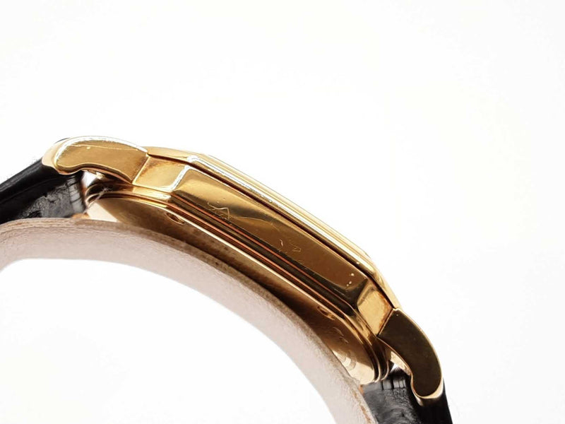 Tiffany & Co. 32 Mark Coupe 18k Yg Black Crocodile Leather Watch Do0725iwxzde
