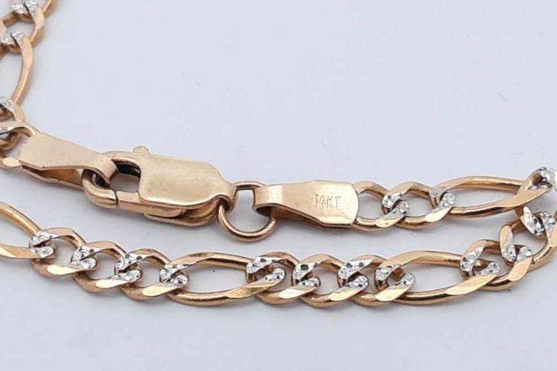 14k Yellow Gold Figaro Chain Necklace 7.8 Grams 20 Inch Eb0125wsrsa