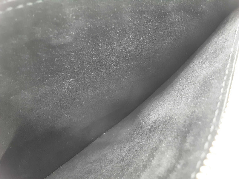 Salvatore Ferragamo Black Leather Zip Flat Pouch Wristlet Clutch Do0525lorde