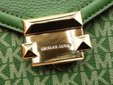 Michael Kors Whitney Medium Satchel In Fern Green Leather Fw0826wrdu