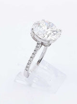 8.65 Cttw Lab Grown Diamond & 18k White Gold Ring 5.9 Gram Size 6.5 Fw0524wcrxdu