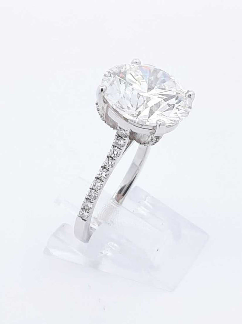 8.65 Cttw Lab Grown Diamond & 18k White Gold Ring 5.9 Gram Size 6.5 Fw0524wcrxdu