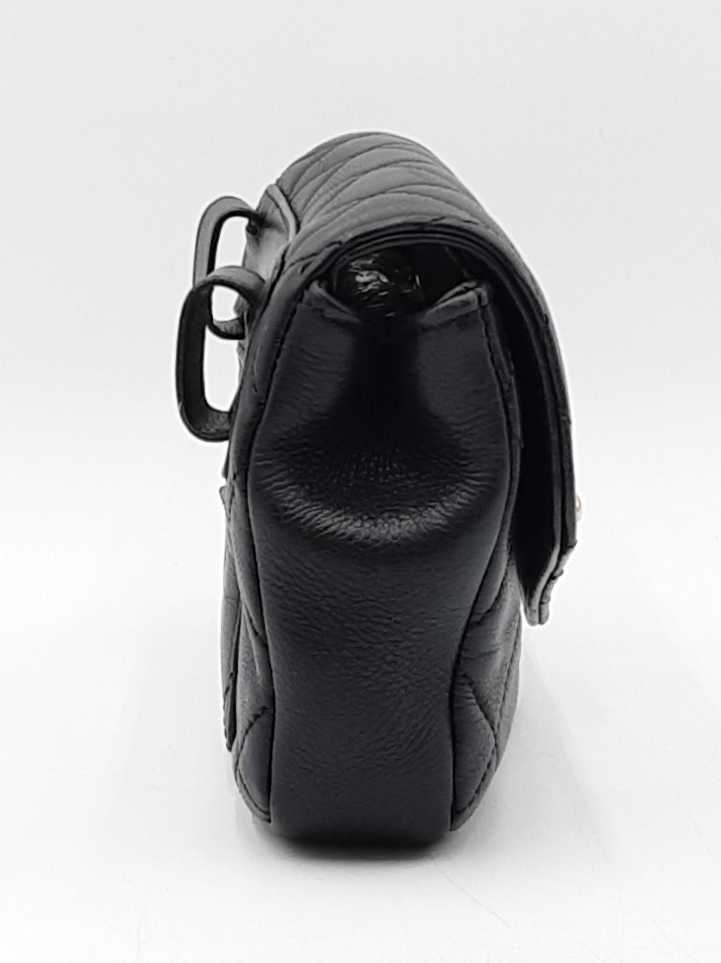 Chanel Envelope Flap Waist Bag In Diamond-quilted Black Leather Fw0825lpzxdu