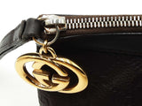 Gucci Britt Wristlet In Dark Brown Guccissima Embossed Leather Fw0826lexdu